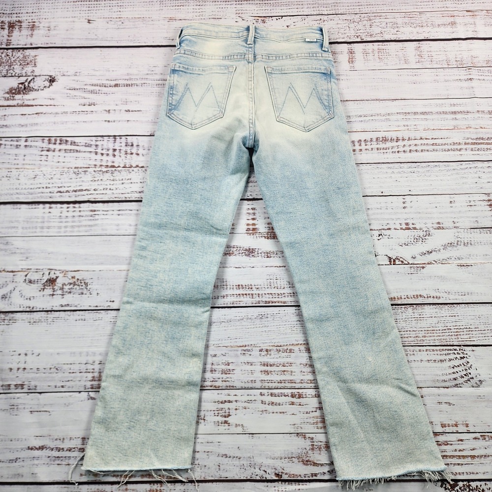 MOTHER The Insider Crop Step Fray Jeans Women 26 Smooth Sailing Light Wash - Picture 2 of 10